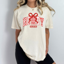 Small Ivory Howdy Valentine Comfort Colors Tee, Bow Lover Graphic Tee, Western Love Shirt 