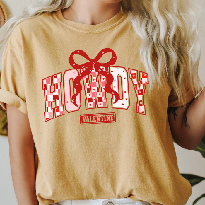 Howdy Valentine Comfort Colors Tee, Bow Lover Graphic Tee, Western Love Shirt 