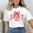 Medium White Howdy Valentine Comfort Colors Tee, Bow Lover Graphic Tee, Western Love Shirt 