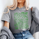 Small Gray Patrick's Day Collage Comfort Colors Tee, Lucky Shamrock Graphic Tee, St Patty's Day Shirt  