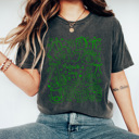 Medium Pepper Patrick's Day Collage Comfort Colors Tee, Lucky Shamrock Graphic Tee, St Patty's Day Shirt  