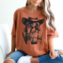 Small Yam Western Cowgirl Comfort Colors Tee, Country Cowgirl Graphic Tee