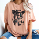  Western Cowgirl Comfort Colors Tee, Country Cowgirl Graphic Tee