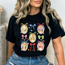 XL Black Easter Bunnies Coquette Frames Comfort Colors Tee, Girly Bunny Graphic Tee, Cute Easter Tee