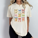 XL Ivory Easter Bunnies Coquette Frames Comfort Colors Tee, Girly Bunny Graphic Tee, Cute Easter Tee