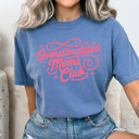 XXL Blue Jean Overstimulated Moms Club Comfort Colors Tee, Mom Life Graphic Tee, Motherhood Tee