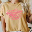 Medium Mustard Overstimulated Moms Club Comfort Colors Tee, Mom Life Graphic Tee, Motherhood Tee
