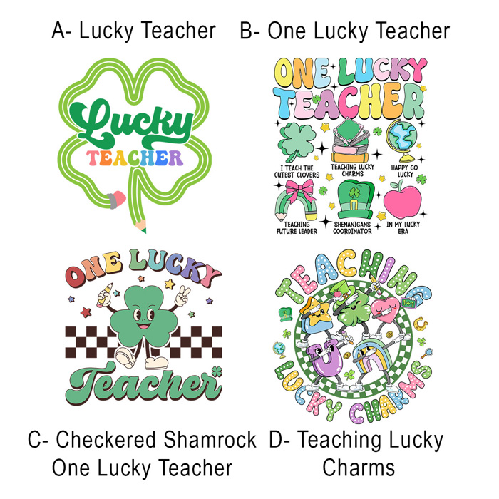 One Lucky Teacher Shamrock Comfort Colors Tee, Teaching Lucky Charms Shirt, St. Patrick's Day Graphic Tee