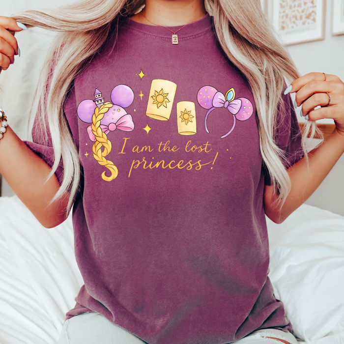 The Lost Princess Comfort Colors Tee, Floating Lanterns Shirt, Flower Gleam And Glow Printed Tee