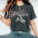XXL Pepper Let's Rodeo Graphic Tee, Western Shirt, Summer Rodeo Tee, Cowgirl Comfort Colors Tee