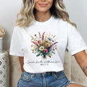XL White Consider How The Wildflowers Grow Graphic Tee, Flower Boquete Shirt, Spring Floral Comfort Colors Tee 
