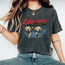  It's Lake Time Graphic Tee, Swimming Dogs Lake Shirt, Family Trip Summer Comfort Colors Tee