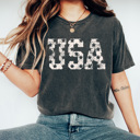 Small Pepper Distressed UAS Stars Graphic Tee, 4th Of July Shirt, Patriotic Stars Comfort Colors Tee