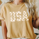  Distressed UAS Stars Graphic Tee, 4th Of July Shirt, Patriotic Stars Comfort Colors Tee