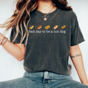 XL Pepper Bad Day To Be A Hot Dog Graphic Tee, Funny Summer BBQ Shirt, 4th Of July Hot Dog Comfort Colors Tee