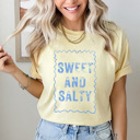 XXL Butter Sweet And Salty Graphic Tee, Beachy Summer Shirt, Summer Fun Comfort Colors Tee