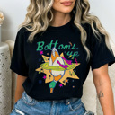 XL Black Bottoms Up Duck Graphic Tee, Funny Colorful Duck Shirt, Bright Summer Lake Comfort Colors Tee