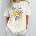 XXL Ivory Bottoms Up Duck Graphic Tee, Funny Colorful Duck Shirt, Bright Summer Lake Comfort Colors Tee