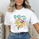 XXL White Bottoms Up Duck Graphic Tee, Funny Colorful Duck Shirt, Bright Summer Lake Comfort Colors Tee