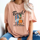 XXL Peachy Bruh It's Summer Duck Graphic Tee, Surfing Duck Shirt, Aloha Surfing Duck Comfort Colors Tee
