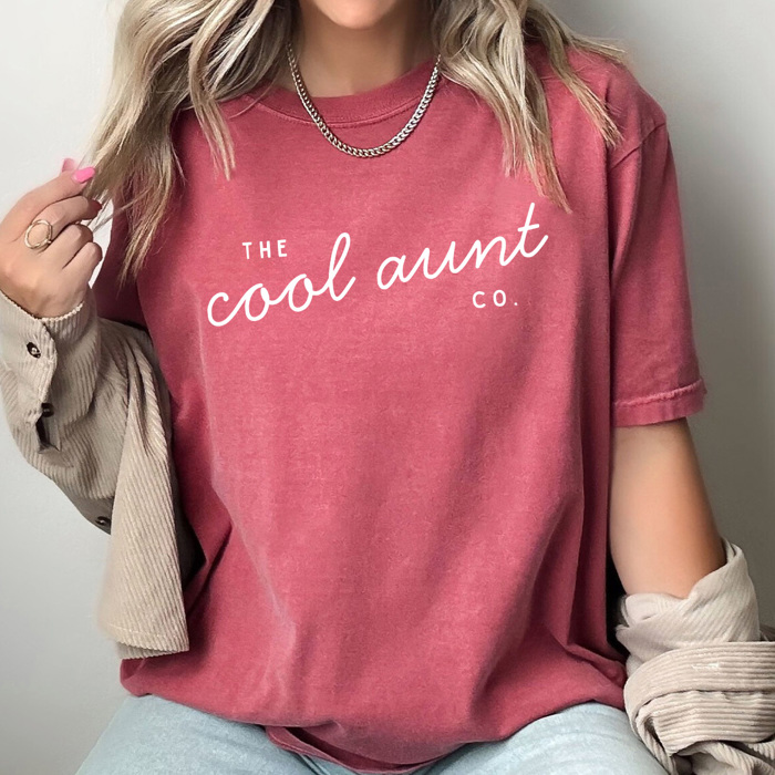 The Cool Aunt Co Graphic Tee, Best Aunt Shirt, Fun Aunt Comfort Colors Tee
