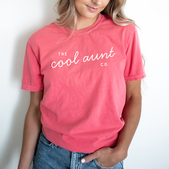 The Cool Aunt Co Graphic Tee, Best Aunt Shirt, Fun Aunt Comfort Colors Tee