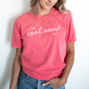 XL Watermelon The Cool Aunt Co Graphic Tee, Best Aunt Shirt, Fun Aunt Comfort Colors Tee