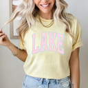 XXL Butter Lake Striped Graphic Tee, Lake Boat Trip Shirt, Summer Lake Day Comfort Colors Tee 