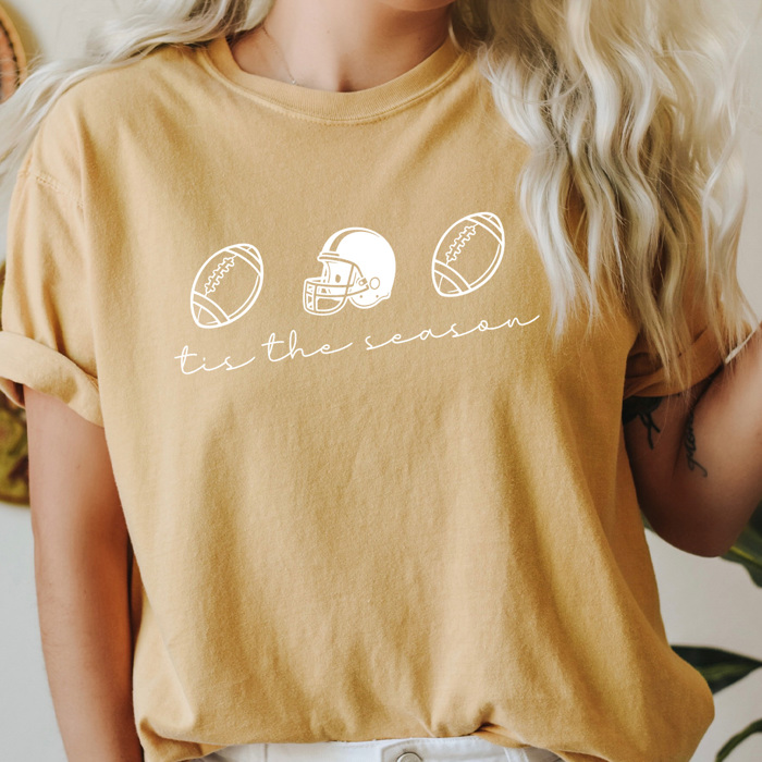 Tis The Season Football Graphic Tee, Football Season Shirt, Football Game Day Comfort Colors Tee