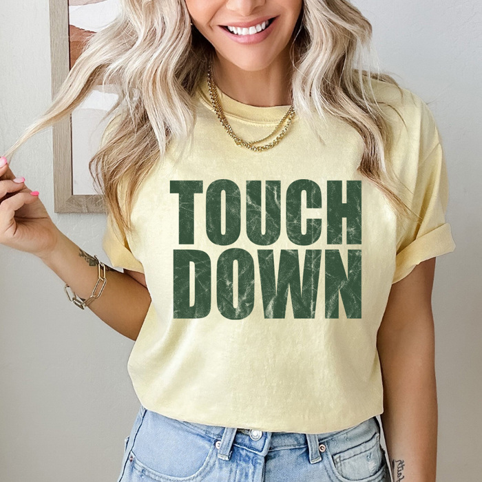 Touch Down Graphic Tee, Football Shirt, Game Day Comfort Colors Tee