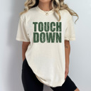Large Ivory Touch Down Graphic Tee, Football Shirt, Game Day Comfort Colors Tee