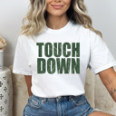 XXL White Touch Down Graphic Tee, Football Shirt, Game Day Comfort Colors Tee