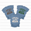 Large Blue Jean Cabin Crew Graphic Tee, Family Caping Trip Shirt, Family Matching Comfort Colors Tee