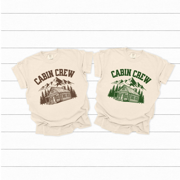 Cabin Crew Graphic Tee, Family Caping Trip Shirt, Family Matching Comfort Colors Tee