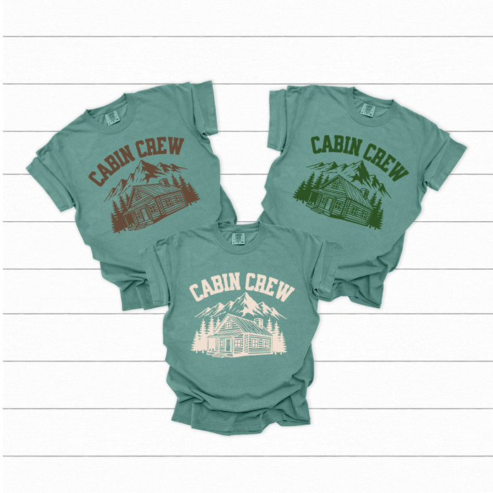Cabin Crew Graphic Tee, Family Caping Trip Shirt, Family Matching Comfort Colors Tee