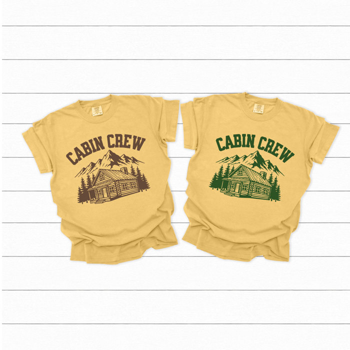 Cabin Crew Graphic Tee, Family Caping Trip Shirt, Family Matching Comfort Colors Tee