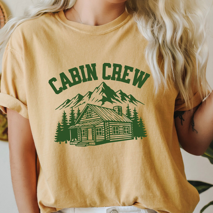 Cabin Crew Graphic Tee, Family Caping Trip Shirt, Family Matching Comfort Colors Tee