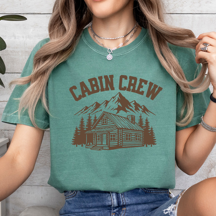 Cabin Crew Graphic Tee, Family Caping Trip Shirt, Family Matching Comfort Colors Tee