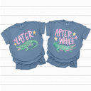 Large Blue Jean Later Gator After While Crocodile Graphic Tee, Funny Matching Shirts, Nostalgic Comfort Colors Tee 