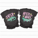 Large Pepper Later Gator After While Crocodile Graphic Tee, Funny Matching Shirts, Nostalgic Comfort Colors Tee 