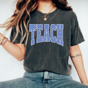 Small Pepper Teach Polka-Dot Graphic Tee, Back To School Shirt, Cute Teacher Comfort Colors Tee