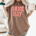  Game Day Graphic Tee, Checkered And Stars Shirt, Sports Comfort Colors Tee