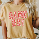  Game Day Graphic Tee, Checkered And Stars Shirt, Sports Comfort Colors Tee