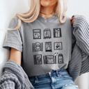 XXL Gray Ghost Windows Graphic Tee, Too Cozy To Haunt Shirt, Halloween Cozy Comfort Colors Tee 