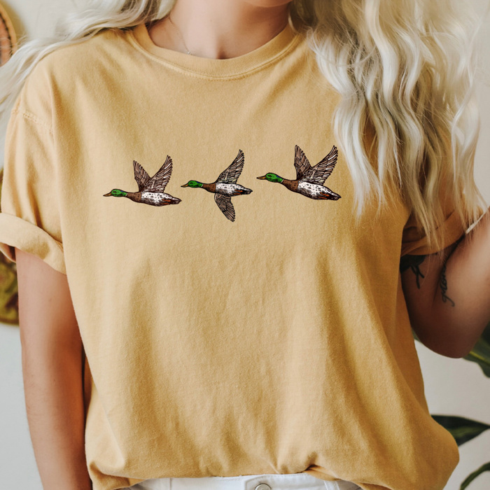 Mallard Ducks Flying Graphic Tee, Hunting Season Shirt, Duck Hunt Comfort Colors Tee 