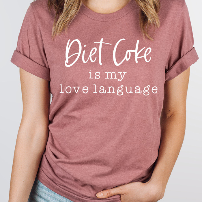 Diet Coke Favorites Graphic Tee, I Need Diet Coke Printed Shirt, Diet Coke Is My Love Language Tee