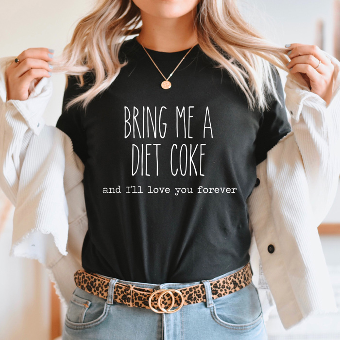 Diet Coke Favorites Graphic Tee, I Need Diet Coke Printed Shirt, Diet Coke Is My Love Language Tee