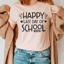 XXL Peach Happy Last Day Graphic Tee, Teacher Graphic Tee, Teacher Appreciation, Teacher Gift