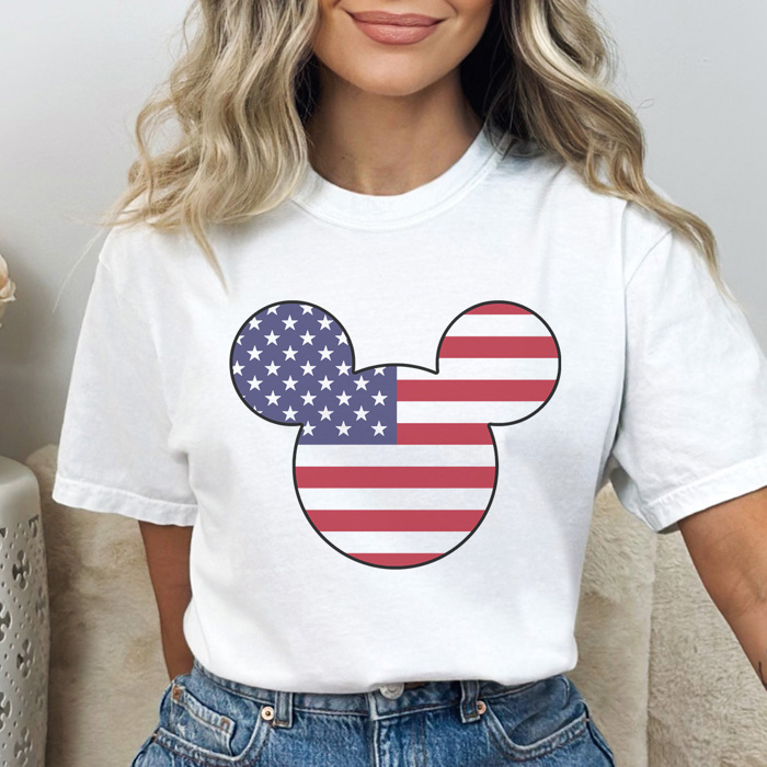 Patriotic Theme Park Graphic Tee, 4th of July Shirt, Fourth of July Tee, Theme Park Shirt, Boy Mouse Shirt, Family Vacation Tee