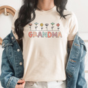 Large Cream-Grandma Mother's Day Garden Graphic Tee, Mother's Day Shirt, Mama Tee, Nana Tee, Mimi Tee, Grandma Tee